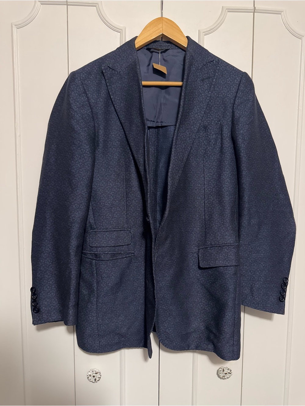 J.Lindeberg Dark Navy Textured Sport Coat